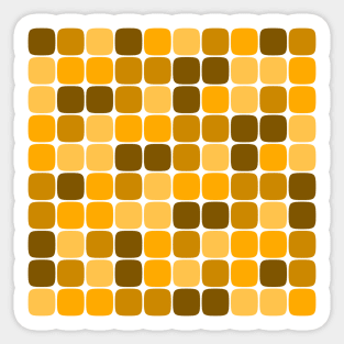 Squircle Pattern (Gold) Sticker